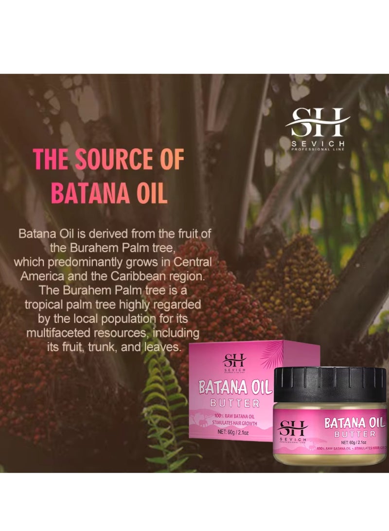 60g Batana Oil Hair Butter for Hair Growth Pure 100% Raw Batana Oil for Hair Growth Organic Natural Hair Growth Oil Effective Against Hair Loss Promote Hair Regrowth Repair Damaged Hair