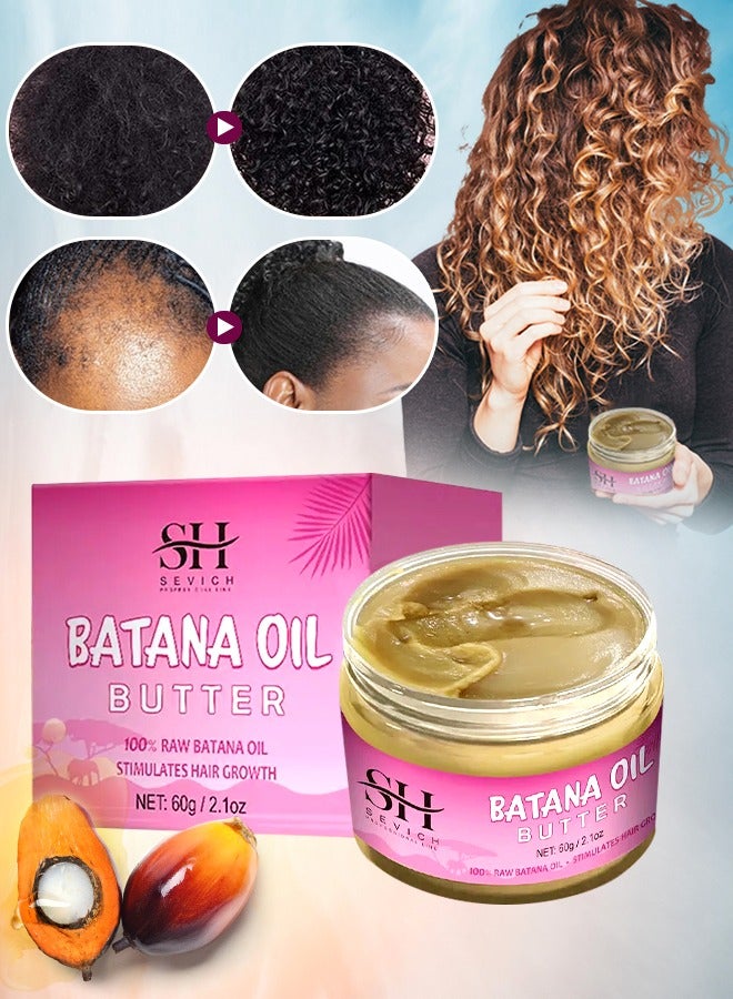 60g Batana Oil Hair Butter for Hair Growth Pure 100% Raw Batana Oil for Hair Growth Organic Natural Hair Growth Oil Effective Against Hair Loss Promote Hair Regrowth Repair Damaged Hair