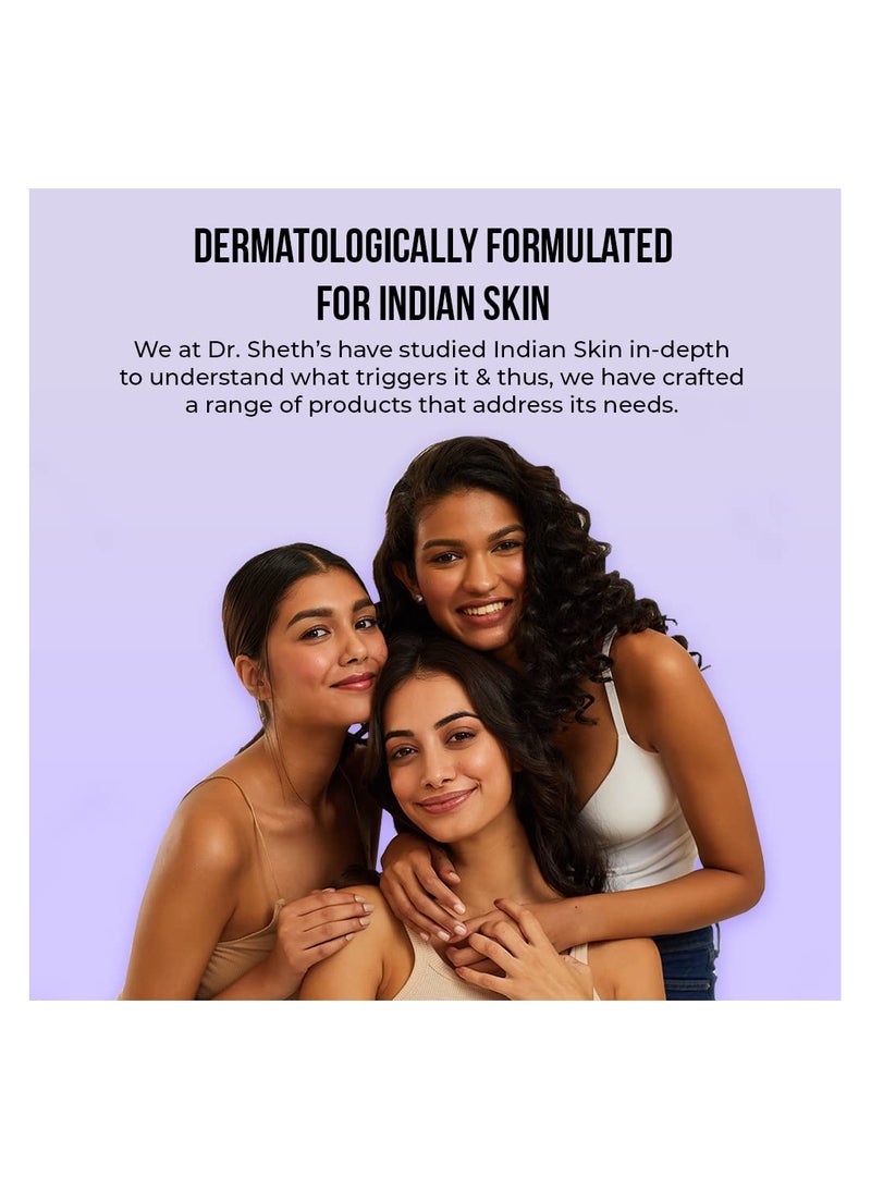 Dr. Sheth's Haldi & Hyaluronic Acid Sunscreen with 1% Hyaluronic Acid & 1% Turmeric Extract | Spf 50+ | PA+++ | Hydrating & Brightening For Women & Men -50g