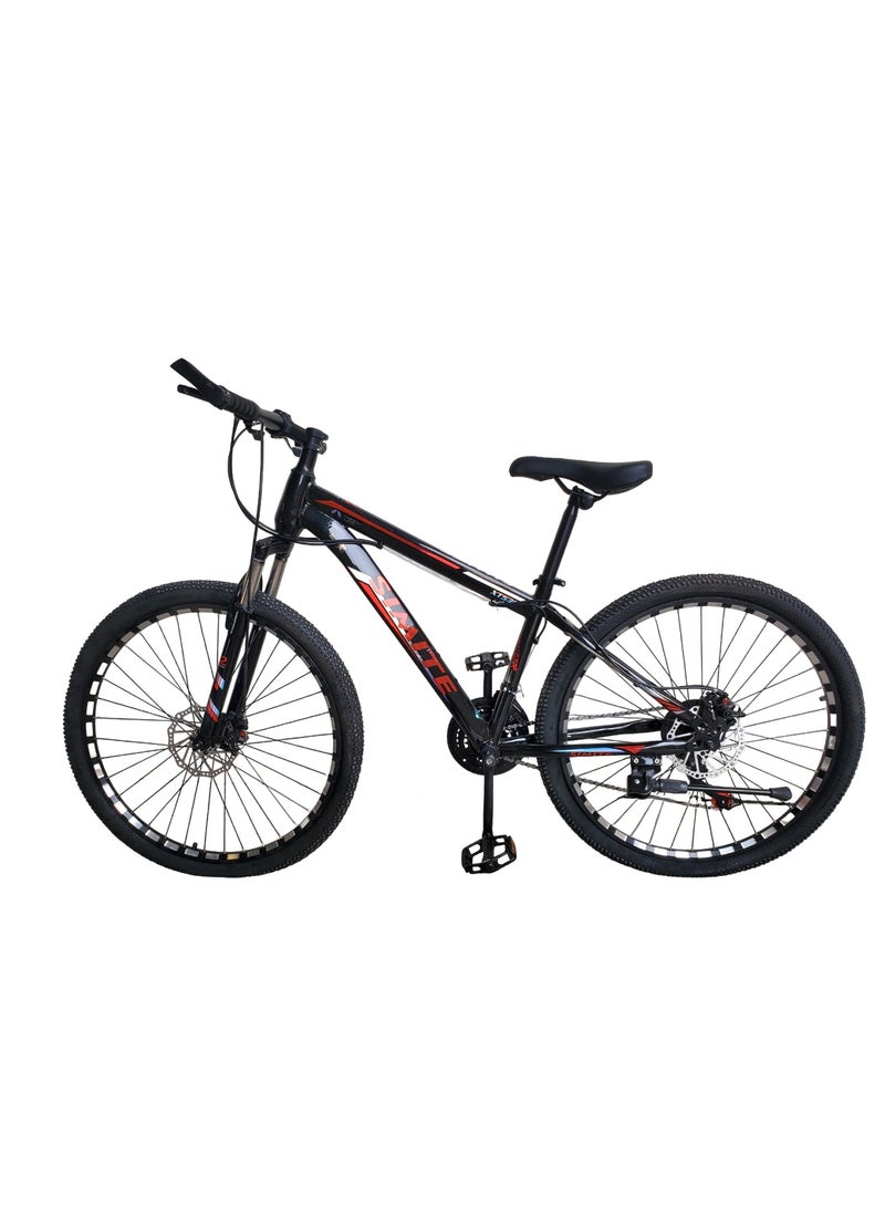 Shard Mountain Bike 26 Inches, Carbon Steel, 21 Speed, Dual Disc Brake, Front Suspension, red…