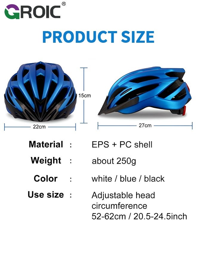 Bike Helmet, Bicycle Helmet for Men Women with Detachable Sun Visor Quick Release Strap Cycling Helmet Microshell Design Adjustable Size,Safety Protection Equipment