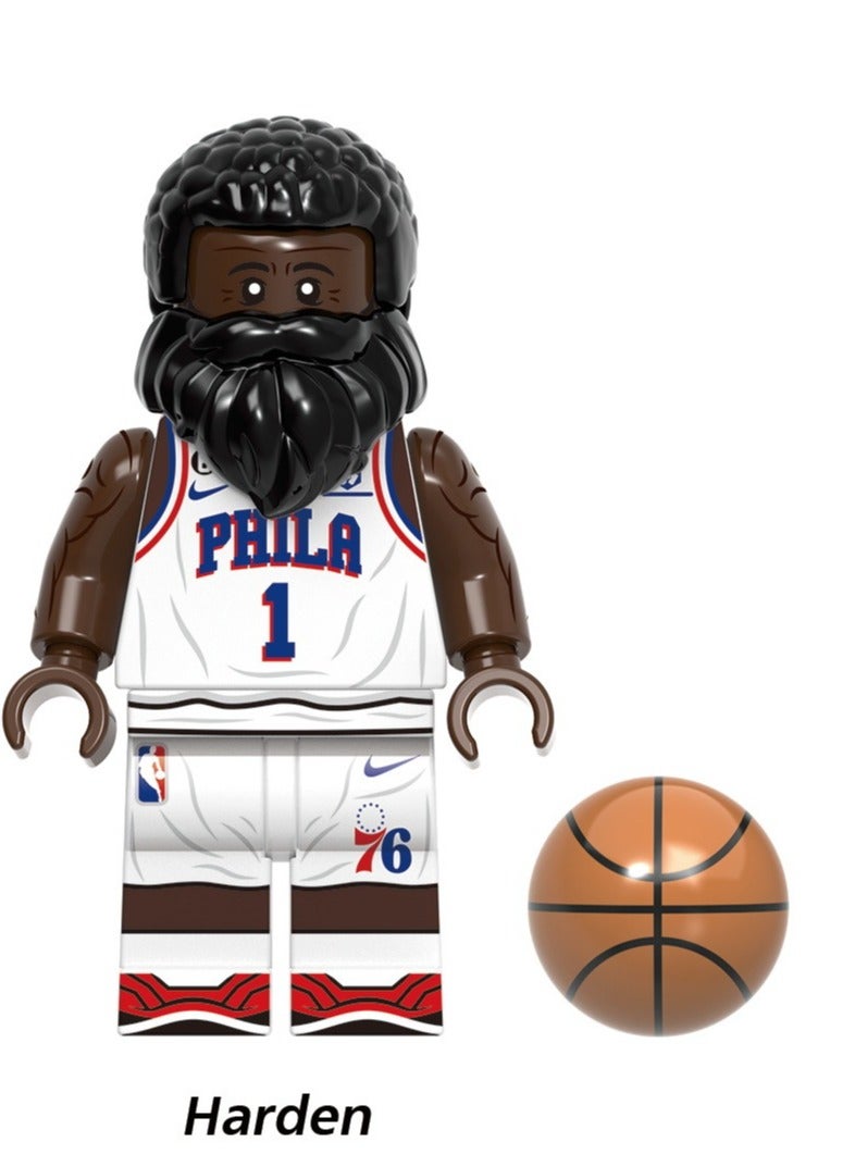 Basketball Game NBA Star Series Assembly Building Block Figurine Toys 8Pieces