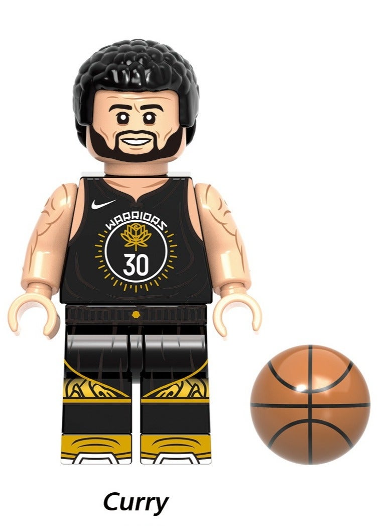 Basketball Game NBA Star Series Assembly Building Block Figurine Toys 8Pieces