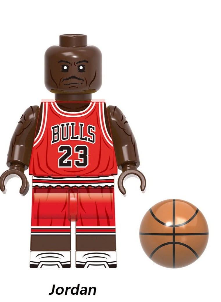 Basketball Game NBA Star Series Assembly Building Block Figurine Toys 8Pieces