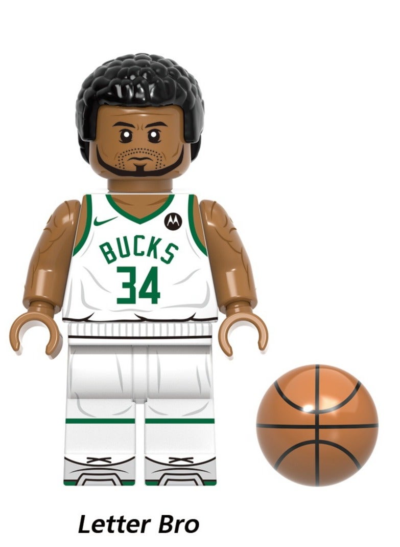 Basketball Game NBA Star Series Assembly Building Block Figurine Toys 8Pieces