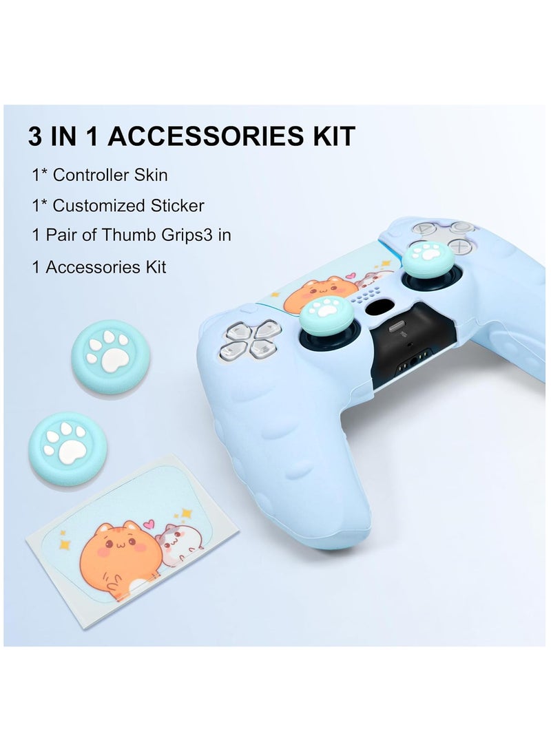 Controller Skin for PlayStation 5 Anti-Slip Silicone Cover Skin Protective Cover Case, Wireless Controller, Non-Slip Studded Silicone Gel Grip Protective Cover Case