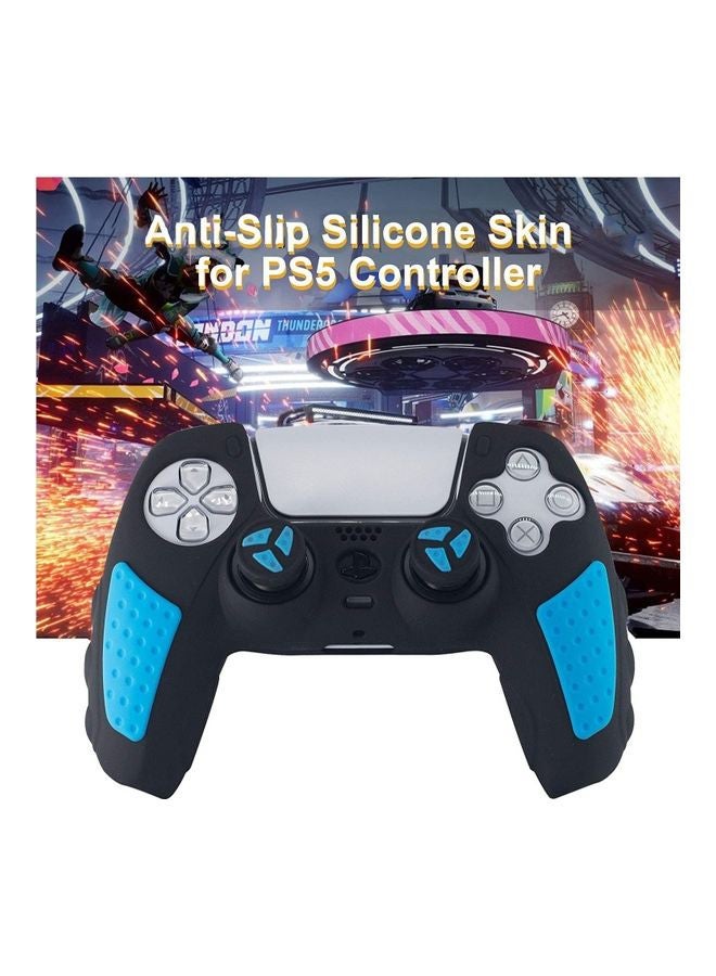 2-Piece Anti-Slip Silicone Controller Cover For PlayStation 5 With Thumb Grip Caps