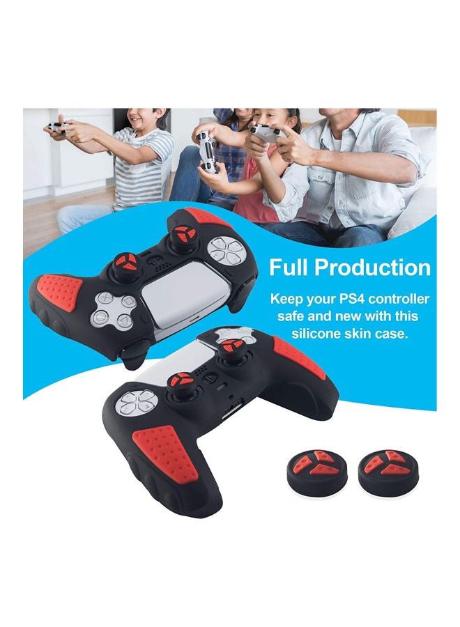 2-Piece Anti-Slip Silicone Controller Cover For PlayStation 5 With Thumb Grip Caps