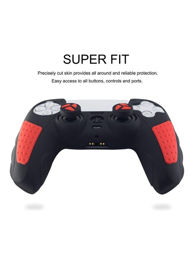2-Piece Anti-Slip Silicone Controller Cover For PlayStation 5 With Thumb Grip Caps