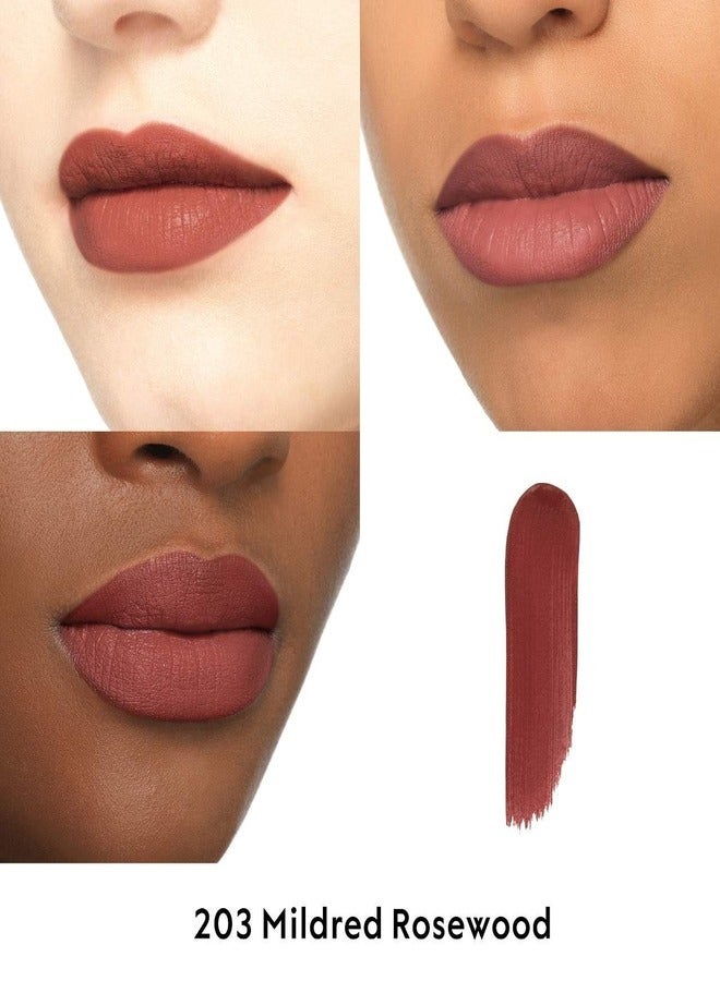 GUCCI Liquid Soft Matte Lipstick 203 Mildred Rosewood 0.12 oz /6.5ml