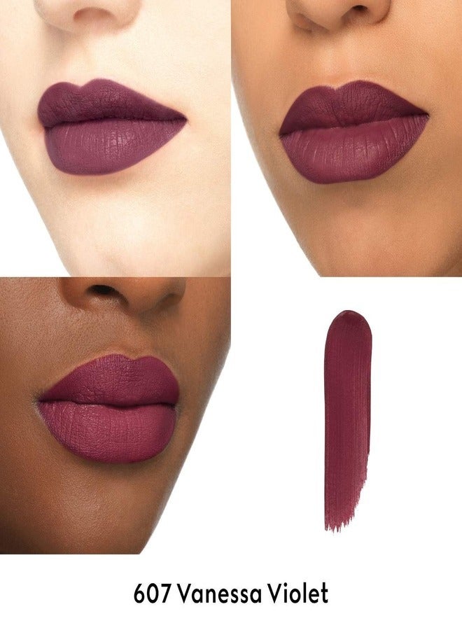 GUCCI Liquid Soft Matte Lipstick 607 Vanessa Violet 0.12 oz /6.5ml
