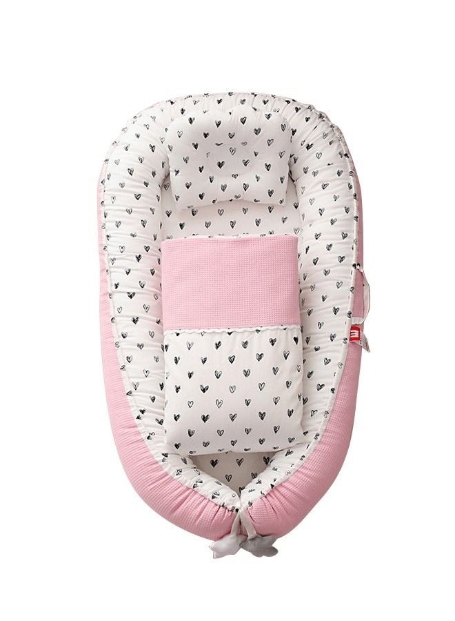 Portable Baby Crib Bed Set with Quilt and Pillow