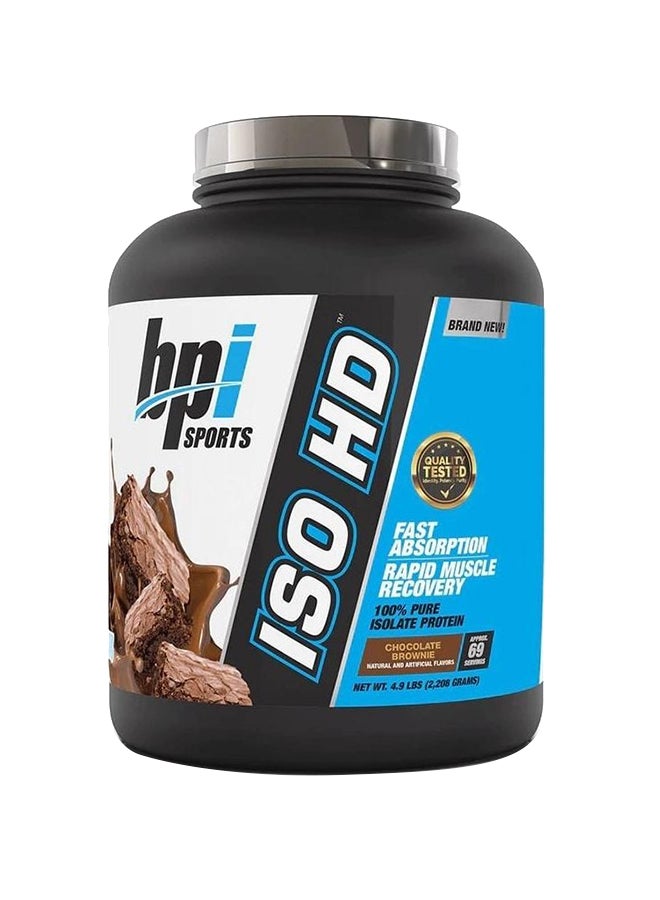 ISO HD 100% Whey Protein Isolate 4.9 Lbs, Chocolate Brownie