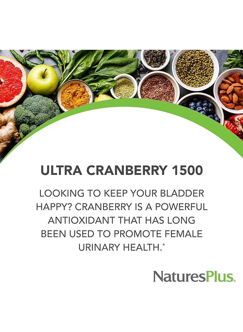 Herbal Actives Ultra Cranberry 1500 Extended Release Standardized Botanical Supplement 30 Vegetarian Tablets