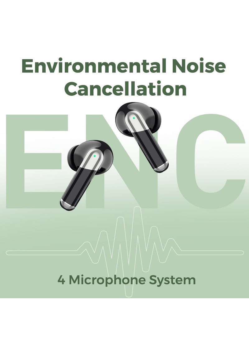 Trands Dual Noise Cancellation Wireless Earbuds