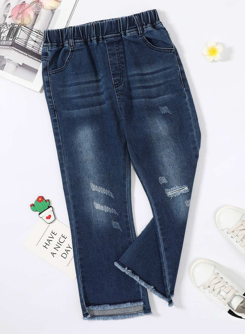 Girls' blue jeans