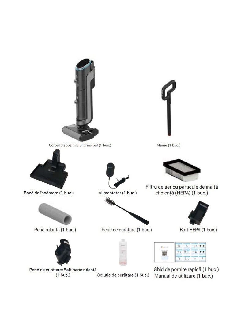 Ezviz smart cordless wet and dry vacuum cleaner RH1 black 4000mAh -12000pa suction