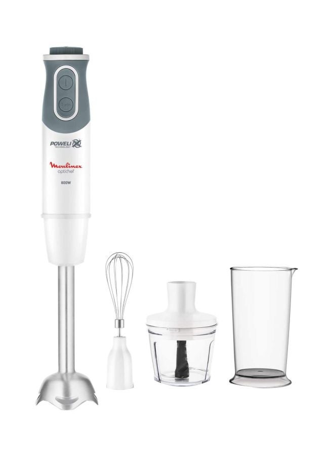 Opti Chef Hand Blender 800W With Skype And Mixer DD643127 White/Grey