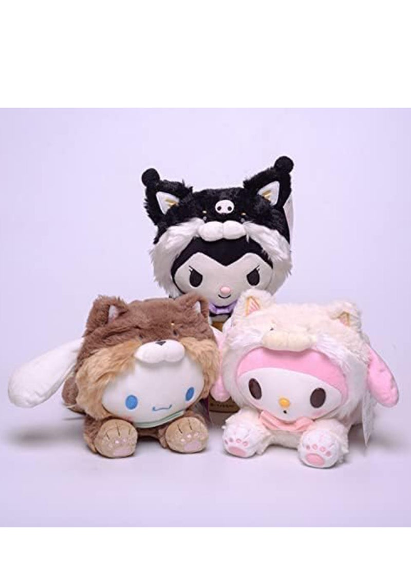 Kawaii Sanrio Plush Toys Cute Stuffed Kuromi My Melody Cinnamoroll Doll Soft Anime Cartoon Plushie Appease Girl Gift