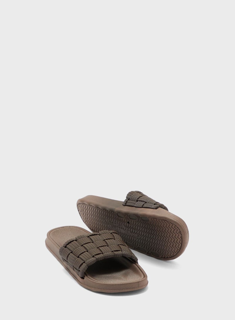 Woven One Strap Slide