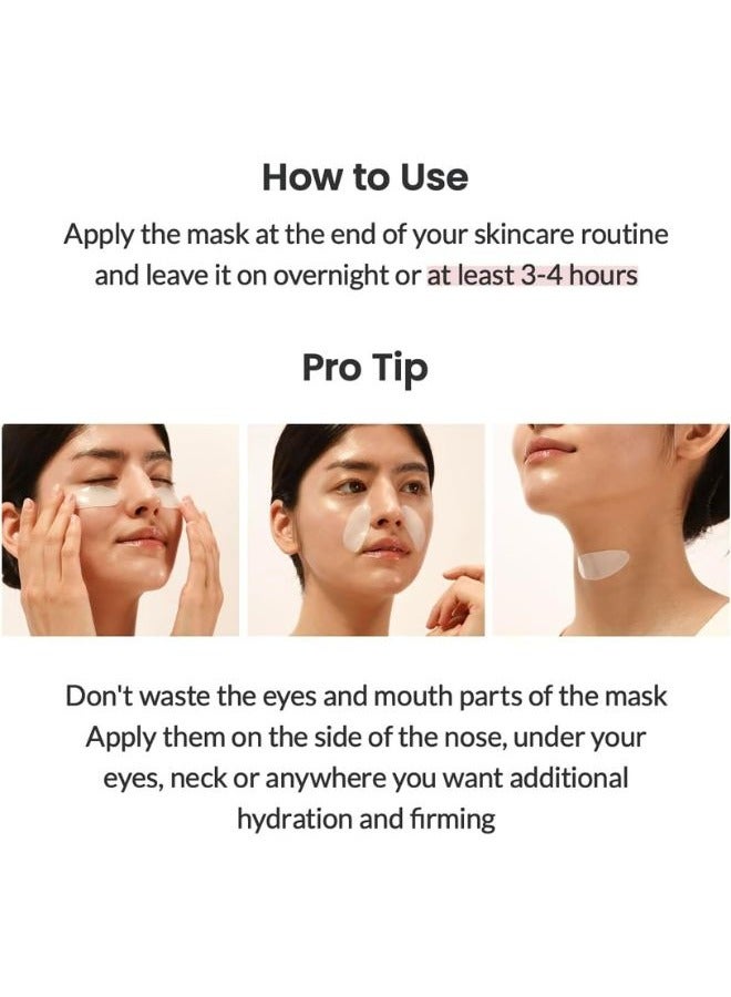 Bio-Collagen Real Deep Mask 34g x 4ea, Hydrating Overnight Mask Pore Minimizing