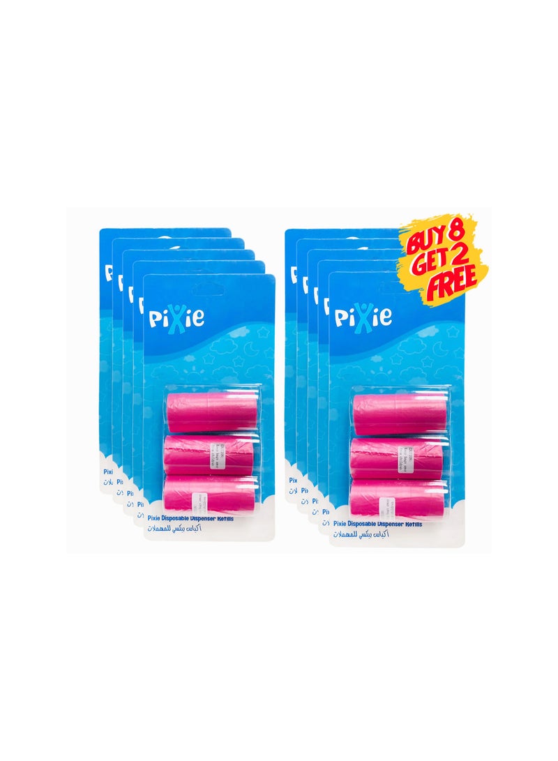 Pixie - Dispenser Refill (Pink) (Buy 8 Get 2 Free)