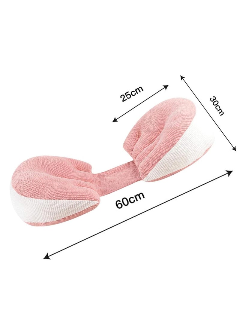 Pillow for Sleeping,Body Pillow for Pregnant Women Maternity Pillow Wedge,Detachable and Adjustable Double-Sided with Pillow Cover Support for Pregnancy Belly/Back Support(Pink)