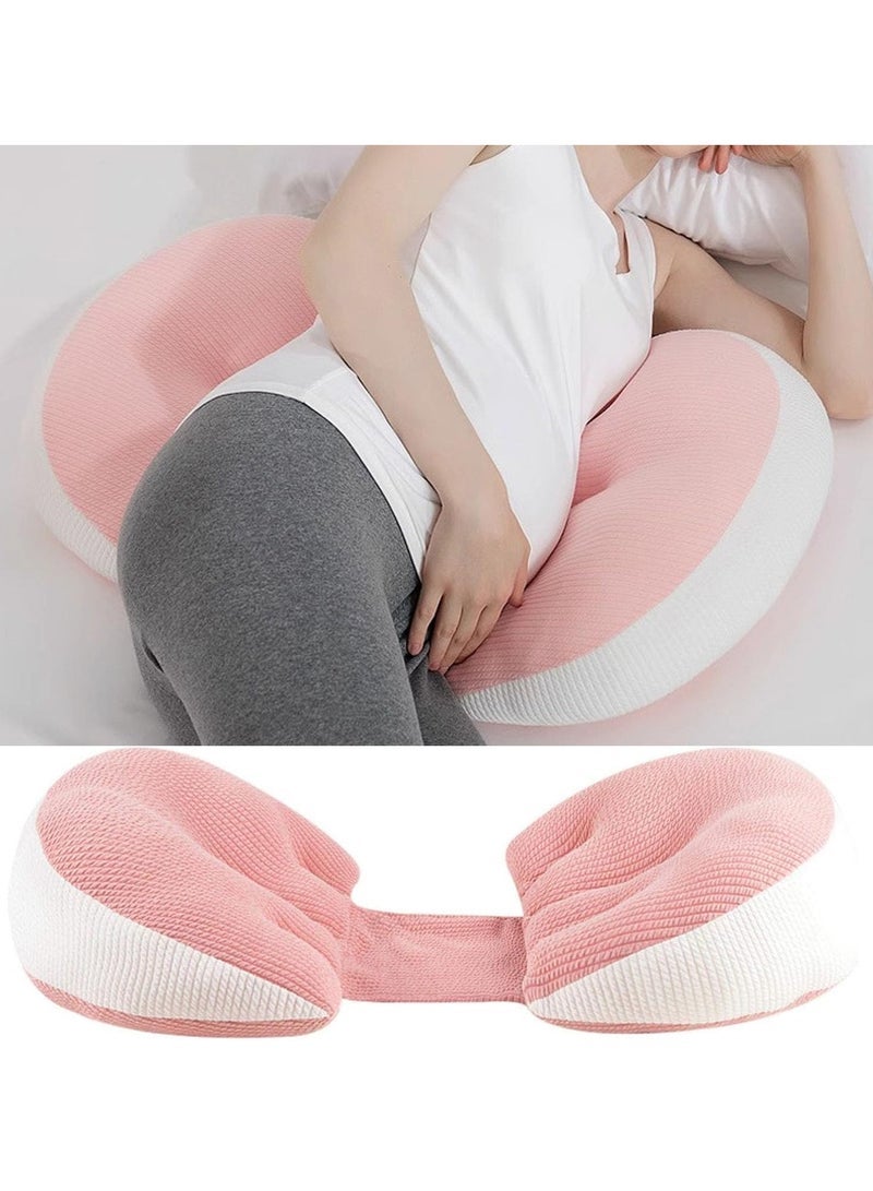 Pillow for Sleeping,Body Pillow for Pregnant Women Maternity Pillow Wedge,Detachable and Adjustable Double-Sided with Pillow Cover Support for Pregnancy Belly/Back Support(Pink)