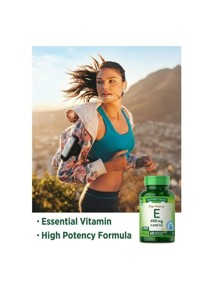 Nature’s Truth High Potency E 450mg 60 Softgels 60 Serving