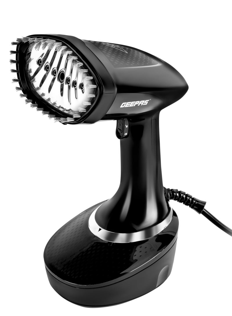 Handheld Garment Steamer With Stainless Steel Panel, Continuous Steam Output Upto 25G/Min, 400 ML Detachable Water Tank, Vertical Ironing Function, 360 Degree Swivel Cord Protection 400 ml 1500 W GGS25041 Black