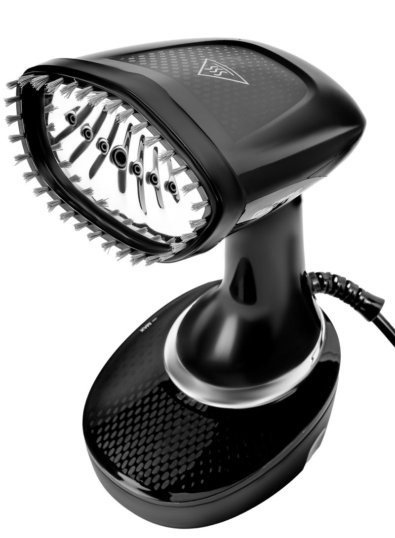 Handheld Garment Steamer With Stainless Steel Panel, Continuous Steam Output Upto 25G/Min, 400 ML Detachable Water Tank, Vertical Ironing Function, 360 Degree Swivel Cord Protection 400 ml 1500 W GGS25041 Black