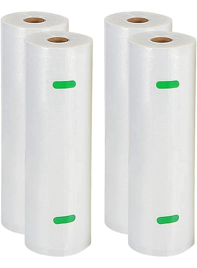 Packaging Machine Sealer Rolls,Food Vacuum Bag Roll For Food Preservation And Food Storage,2 Volume 20Cm X 500Cm Food Vacuum Sealer Bags (4 Pack)