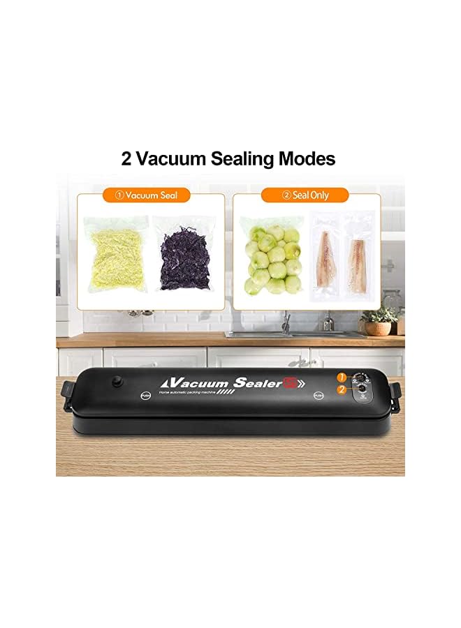 Portable Food Saver Vacuum Sealer Machine With 2-Functions For Fruits, Nuts, Meat, Sweets, Vegetables, With 50 Pieces Sealed Bags.