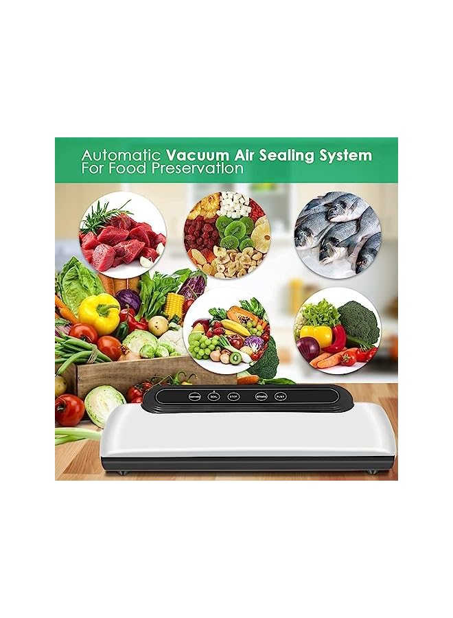 Sealer, New Upgraded Automatic Food Sealer Machine, Food Vacuum Air Sealing System For Food Preservation Storage Saver, Dry & Moist Food Modes