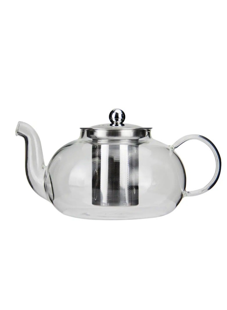 Durable Unbreakable Quickly Brew Borosilicate Glass Teapot with Reusable Drip Cone Stainless Filter 8 cups Thickened Heat Resistant 1 Liter