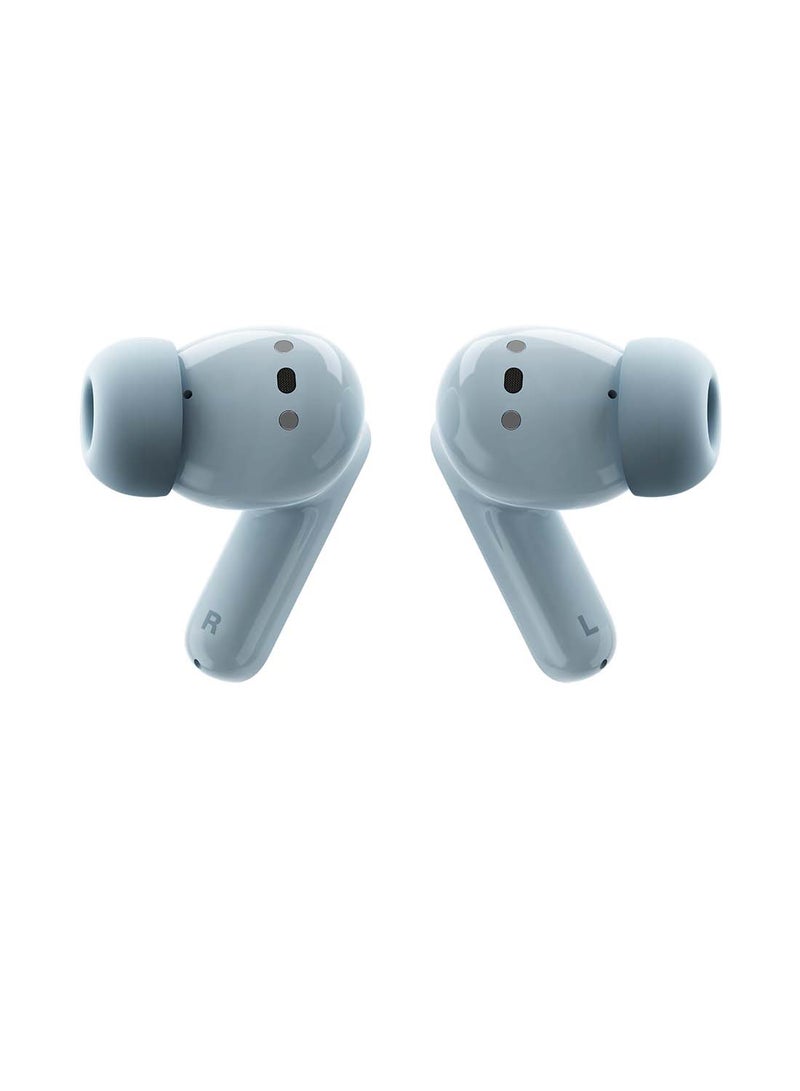 Moto Buds Wireless Earphone, Tws Bluetooth Earbuds, Anc, Dolby Atmos, Unique Design, Hi-Res Sound, Quick Charge, Long Battery Life, Water Resistant Glacier Blue