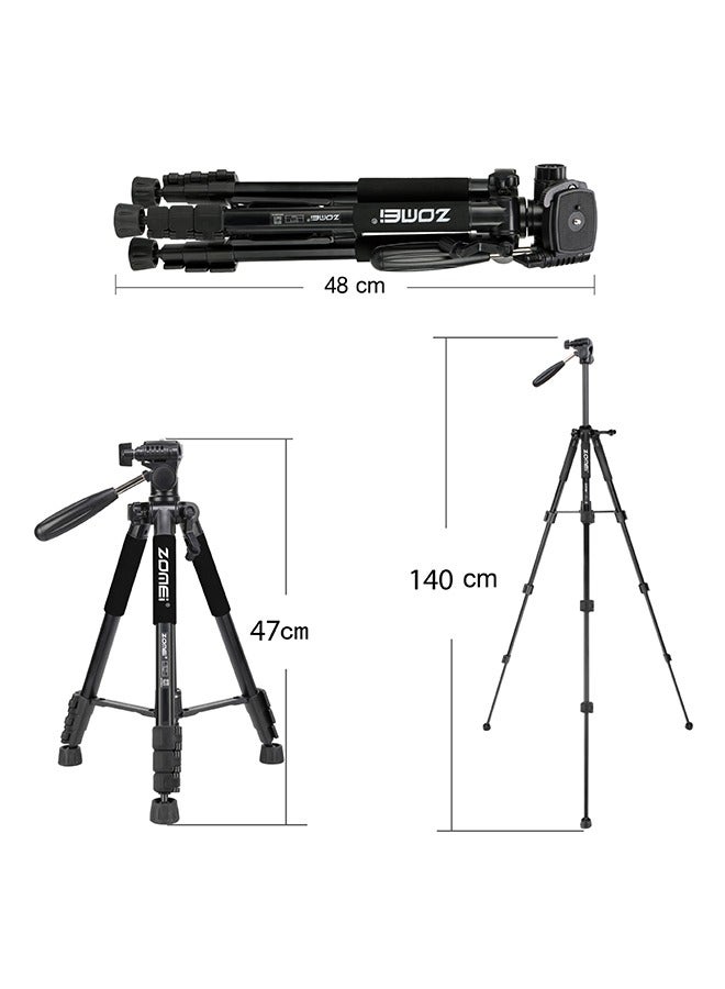 Tripod,56-inch Camera Tripod,Flexible Travel Camera Tripod with 3-Way Pan Head and Phone Holder Mount Compatible with iPhone,Projector,Webcam,Spotting Scopes