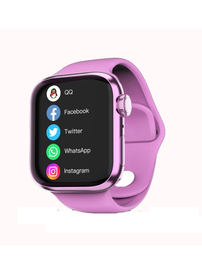 GS9 Mini 41mm AMOLED Display Smart Watch With IP68 Waterproof 250 mAh Battery and Wireless Charger Designed For Ladies and Gents Pink