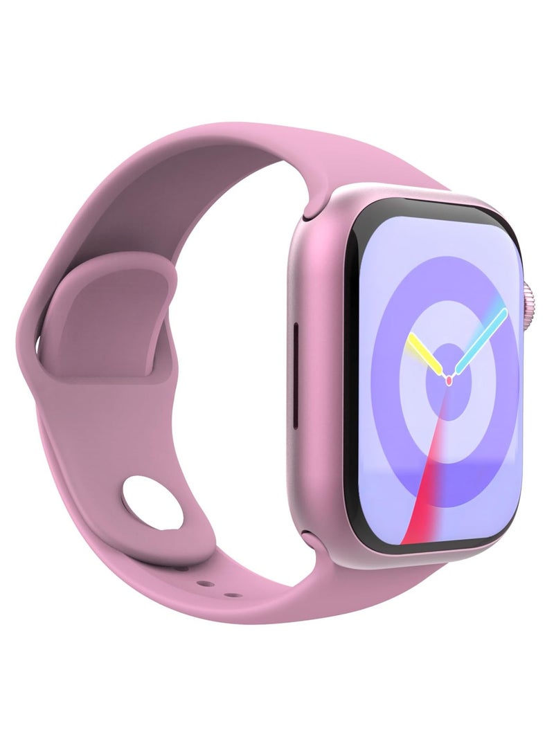 GS9 Mini 41mm AMOLED Display Smart Watch With IP68 Waterproof 250 mAh Battery and Wireless Charger Designed For Ladies and Gents Pink