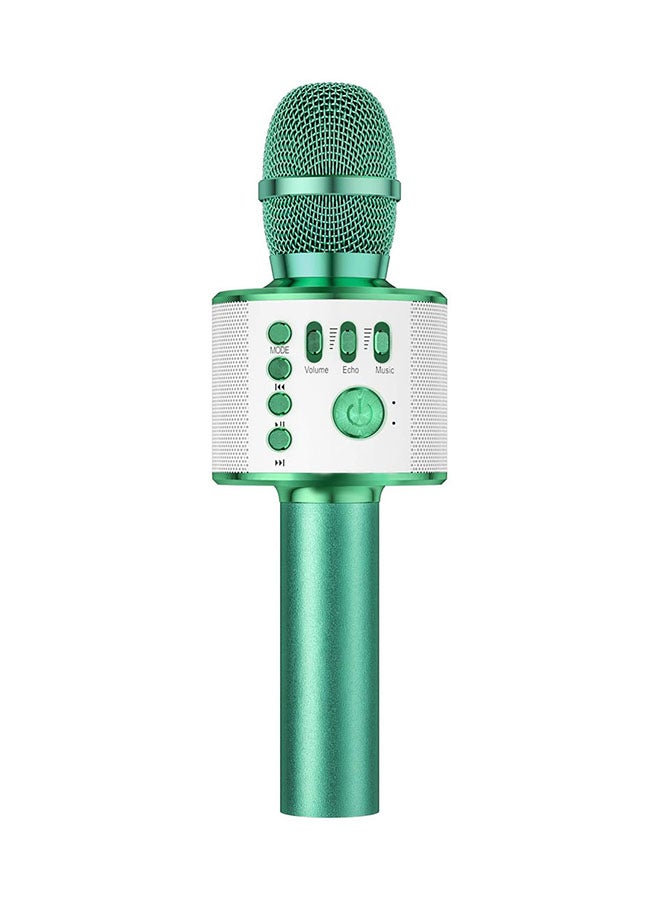 Bluetooth Handheld Karaoke Microphone with Speaker ANY117 Green/White