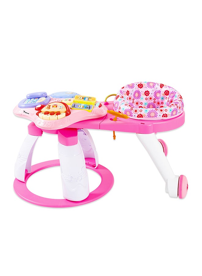 TEKNUM 3-in-1 Walker and Activity Center- Pink