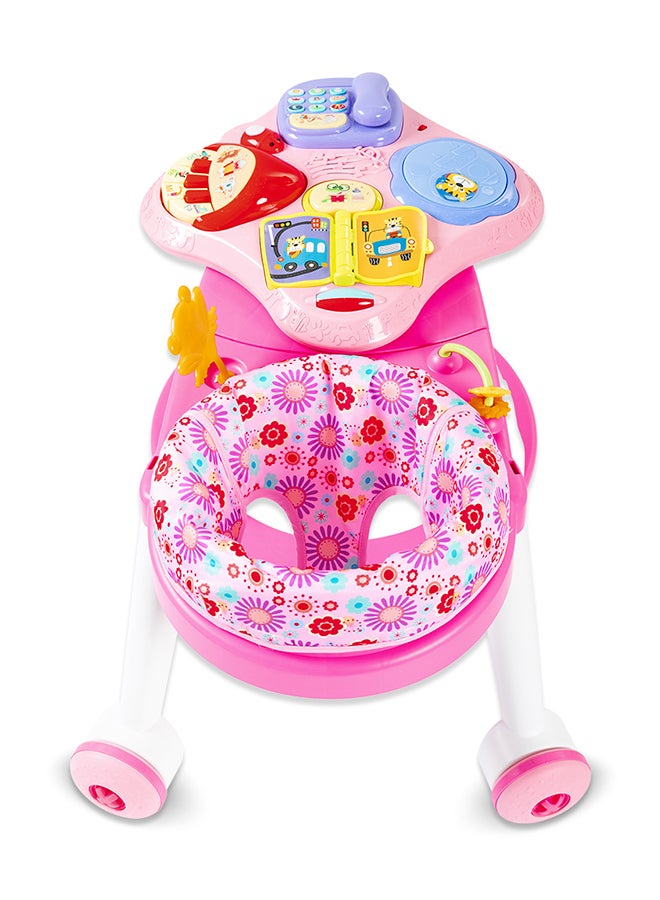 TEKNUM 3-in-1 Walker and Activity Center- Pink