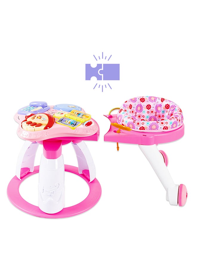 TEKNUM 3-in-1 Walker and Activity Center- Pink