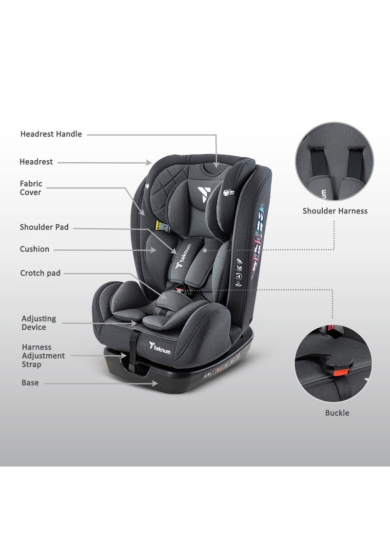 Evolve 2 Car Seat, 0 - 12 Yrs - Grey