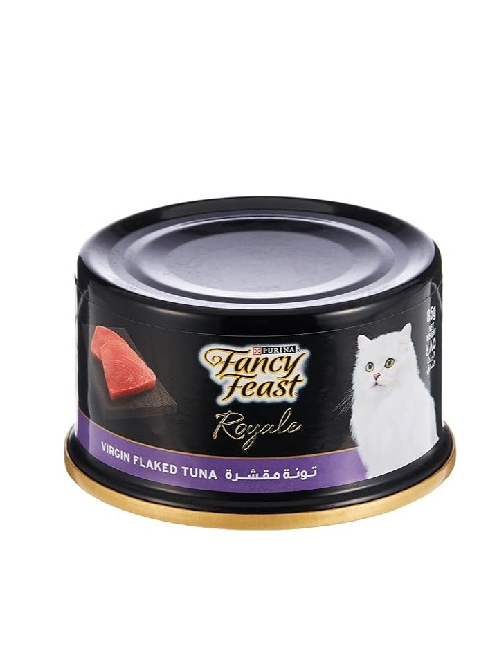 Purina Fancy Feast Royale Virgin Flaked Tuna wet food for cat 85 G X 24