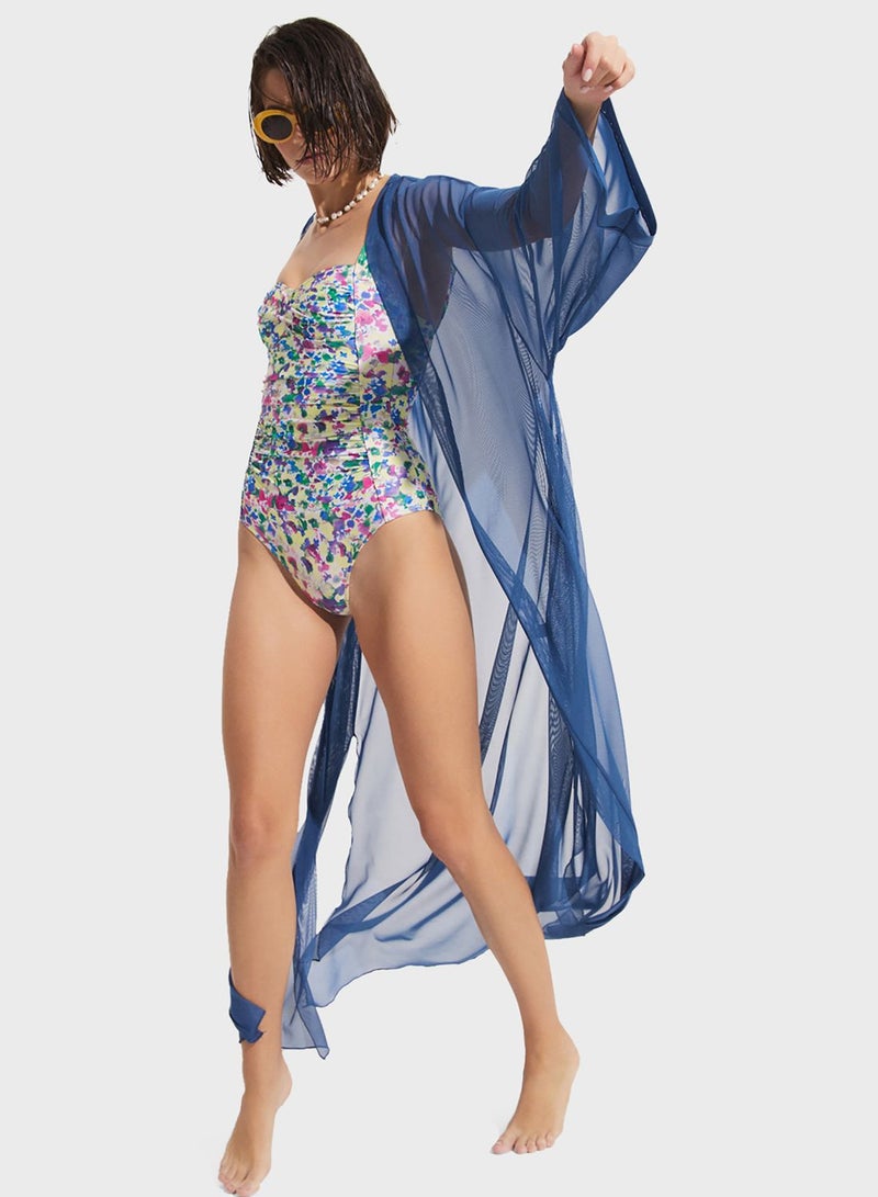 Mesh Longline Kimono