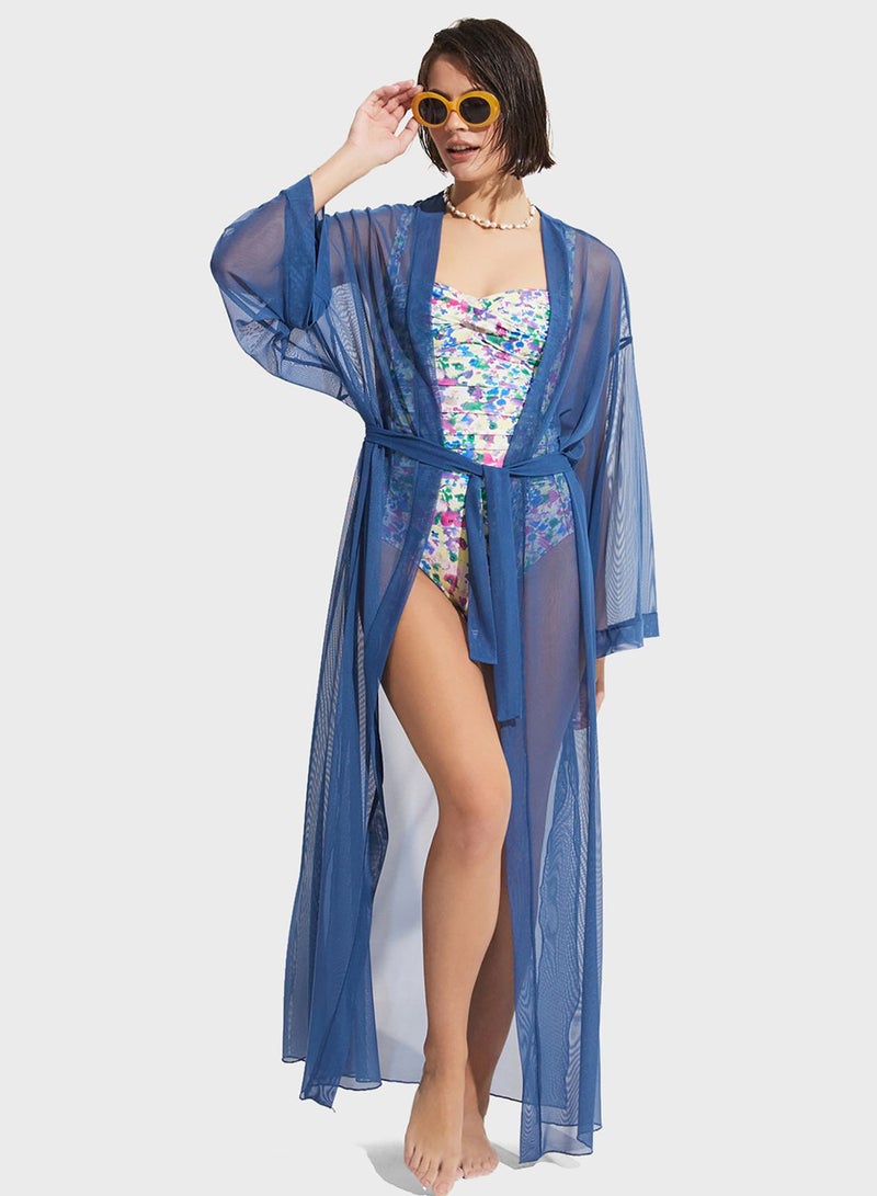 Mesh Longline Kimono