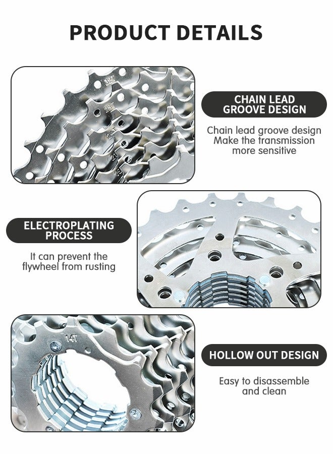 9 Speed Cassette for Mountain Bike 11-36T Fit for Mountain Bike, Road Bicycle, MTB, BMX, Mountain Lightweight Bicycle Freewheel