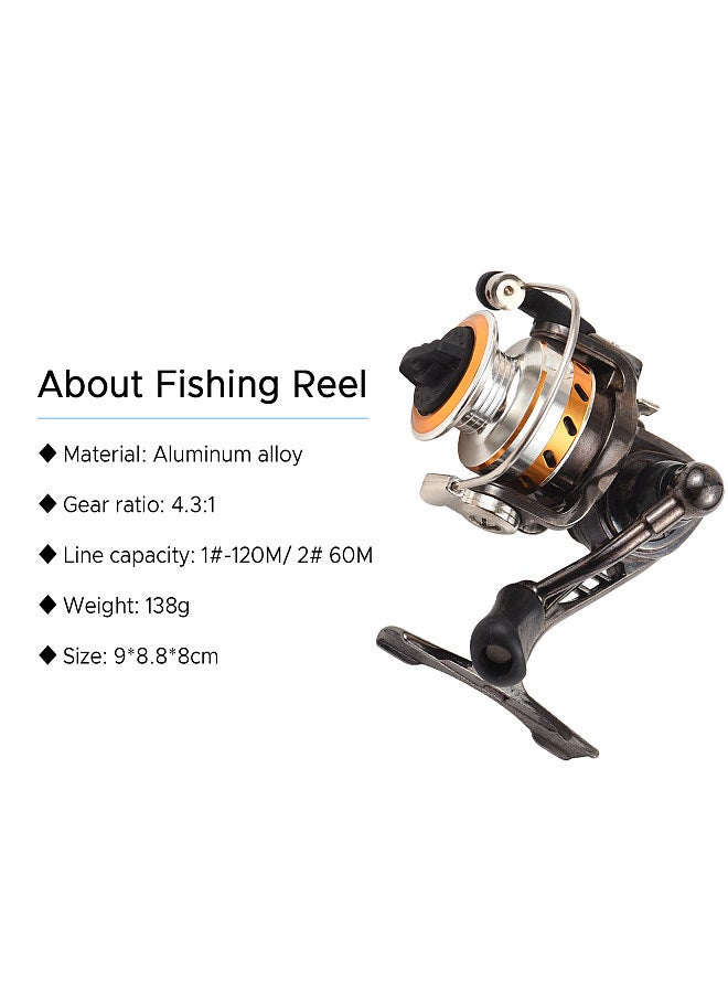 Fishing Rod and Reel Combos Telescopic Fishing Pole with Spinning Reel Combo Kit Fishing Line Lures Hooks Swivels Set Fishing Accessories with Tackle Box