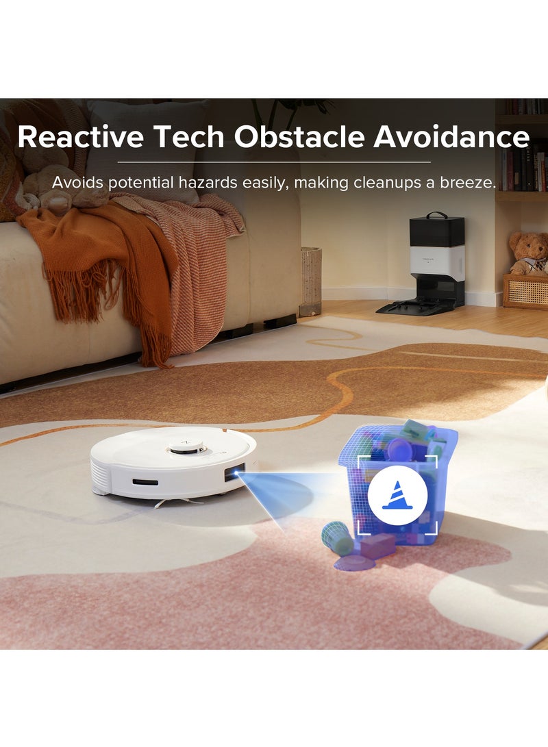 Q8 Max Plus Robot Vacuum Cleaner Duoroller Brush Twin Cleaning Power,5500Pa Extreme Suction(Upgraded From Roborock Q7 Max) 74 W Roborock Q8 Max serise White